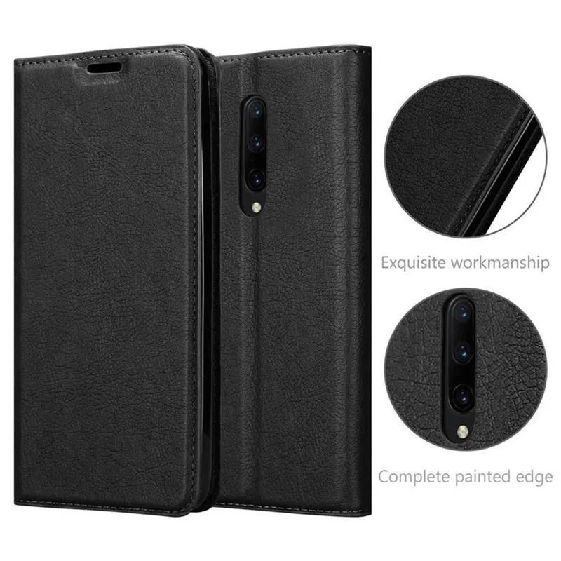Cadorabo Hülle kompatibel mit OnePlus 7 PRO Schutzhülle mit Magnetverschluss, Standfunktion und Kartenfach