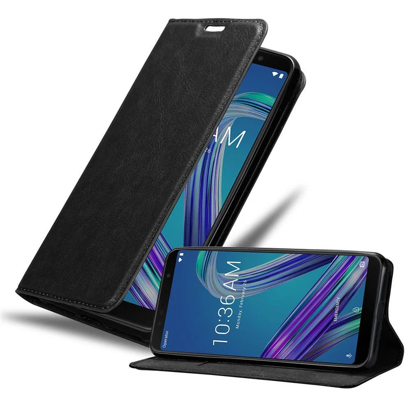 Cadorabo Hülle kompatibel mit Asus ZenFone MAX PRO M1 (6 Zoll) Schutzhülle mit Magnetverschluss, Standfunktion und Kartenfach
