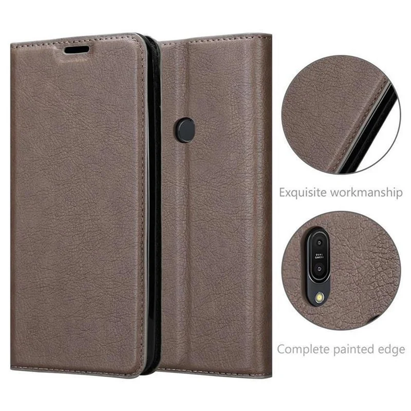 Cadorabo Hülle kompatibel mit Asus ZenFone MAX PRO M1 (6 Zoll) Schutzhülle mit Magnetverschluss, Standfunktion und Kartenfach