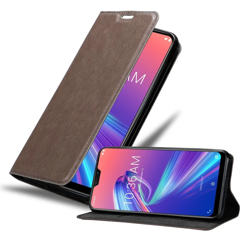 Cadorabo Hülle kompatibel mit Asus ZenFone MAX PRO M2 (6.3 Zoll) Schutzhülle mit Magnetverschluss, Standfunktion und Kartenfach