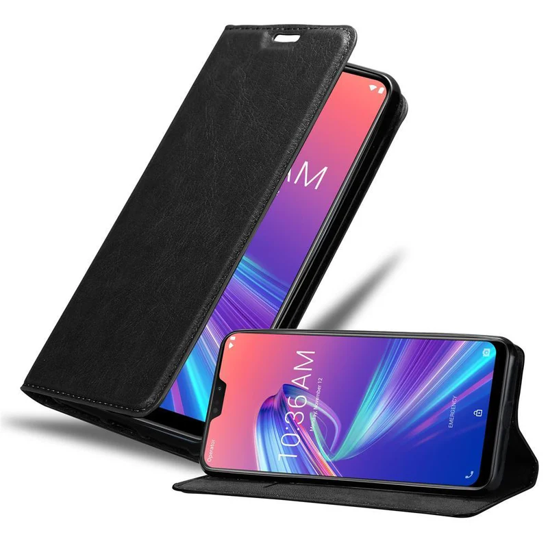 Cadorabo Hülle kompatibel mit Asus ZenFone MAX PRO M2 (6.3 Zoll) Schutzhülle mit Magnetverschluss, Standfunktion und Kartenfach