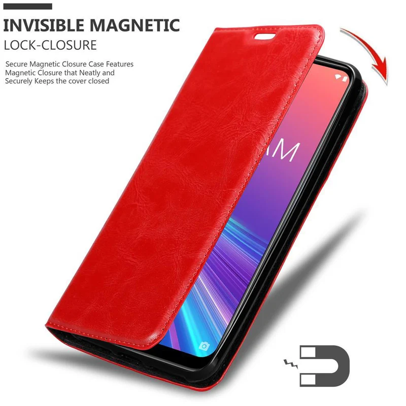 Cadorabo Hülle kompatibel mit Asus ZenFone MAX PRO M2 (6.3 Zoll) Schutzhülle mit Magnetverschluss, Standfunktion und Kartenfach