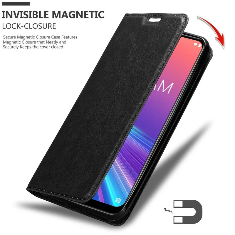 Cadorabo Hülle kompatibel mit Asus ZenFone MAX PRO M2 (6.3 Zoll) Schutzhülle mit Magnetverschluss, Standfunktion und Kartenfach