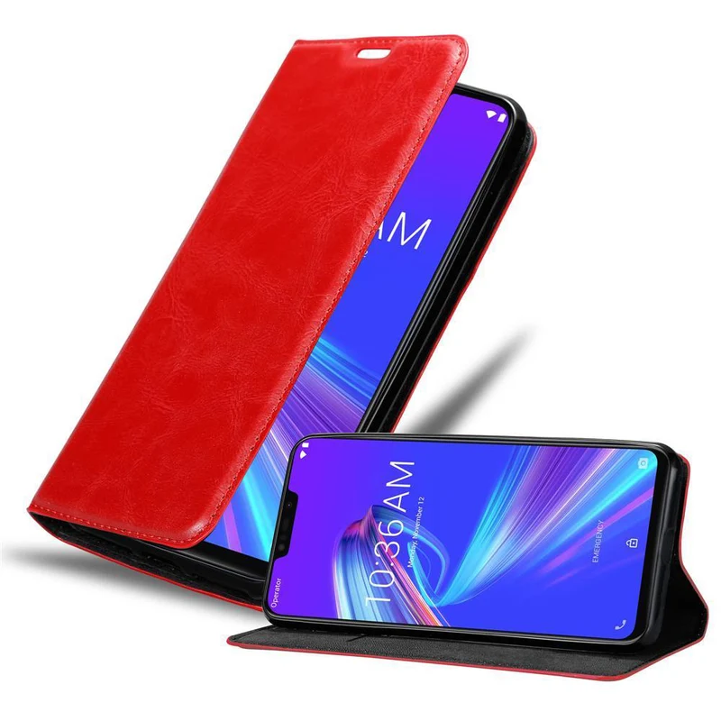 Cadorabo Hülle kompatibel mit Asus ZenFone MAX M2 Schutzhülle mit Magnetverschluss, Standfunktion und Kartenfach