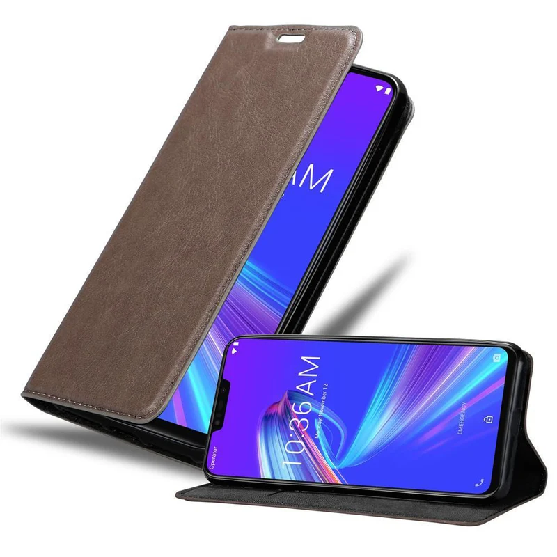 Cadorabo Hülle kompatibel mit Asus ZenFone MAX M2 Schutzhülle mit Magnetverschluss, Standfunktion und Kartenfach