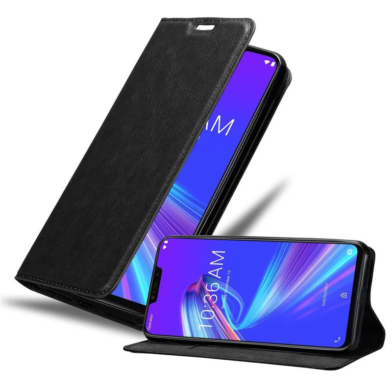 Cadorabo Hülle kompatibel mit Asus ZenFone MAX M2 Schutzhülle mit Magnetverschluss, Standfunktion und Kartenfach