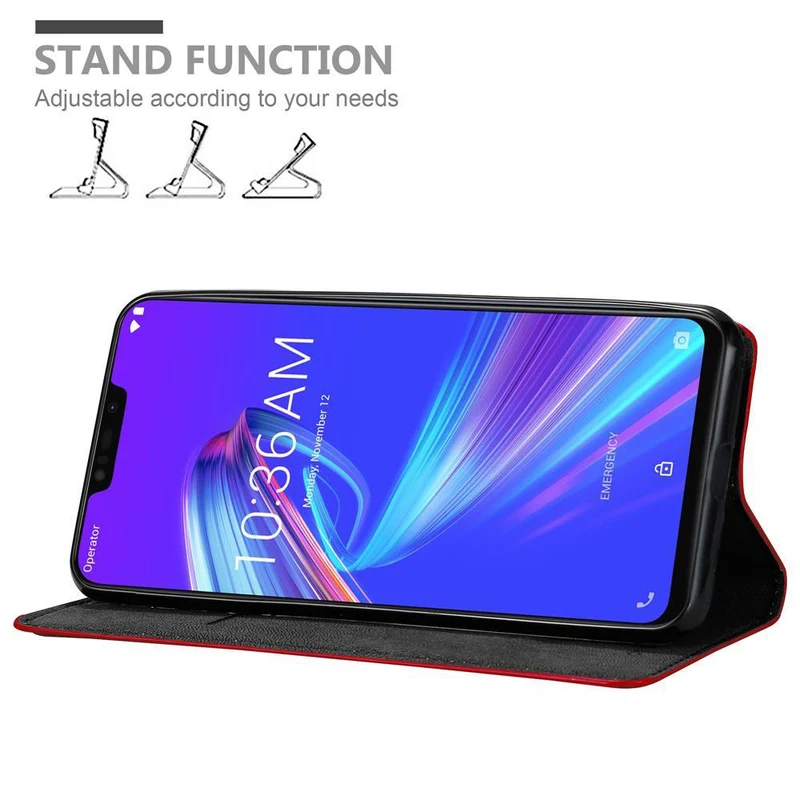 Cadorabo Hülle kompatibel mit Asus ZenFone MAX M2 Schutzhülle mit Magnetverschluss, Standfunktion und Kartenfach
