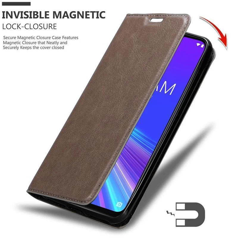 Cadorabo Hülle kompatibel mit Asus ZenFone MAX M2 Schutzhülle mit Magnetverschluss, Standfunktion und Kartenfach