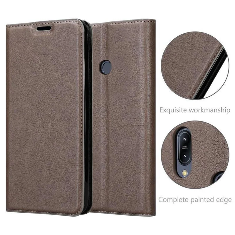 Cadorabo Hülle kompatibel mit Asus ZenFone MAX M2 Schutzhülle mit Magnetverschluss, Standfunktion und Kartenfach