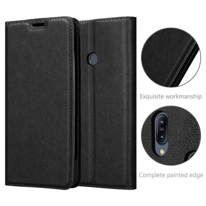 Cadorabo Hülle kompatibel mit Asus ZenFone MAX M2 Schutzhülle mit Magnetverschluss, Standfunktion und Kartenfach