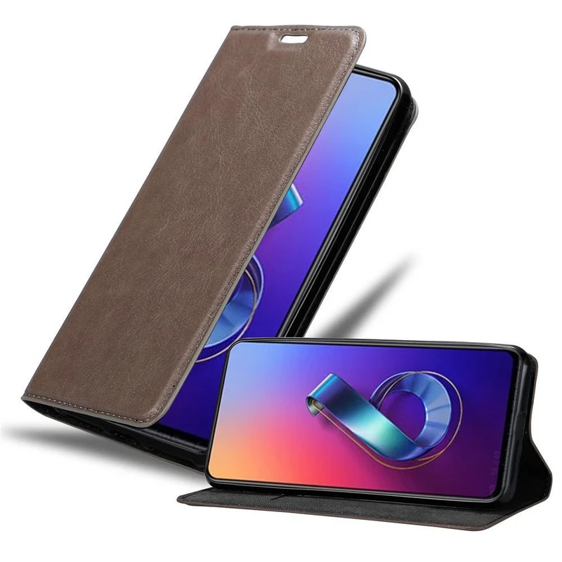 Cadorabo Hülle kompatibel mit Asus ZenFone 6 Schutzhülle mit Magnetverschluss, Standfunktion und Kartenfach