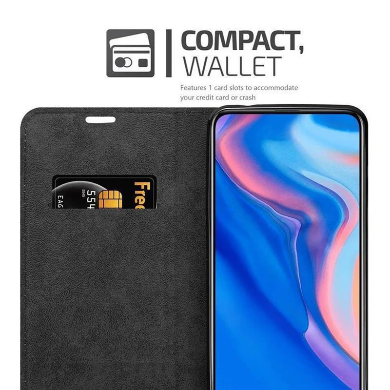 Cadorabo Hülle kompatibel mit Huawei P SMART Z / Y9 PRIME 2019 / Enjoy 10 PLUS Schutzhülle mit Magnetverschluss, Standfunktion und Kartenfach