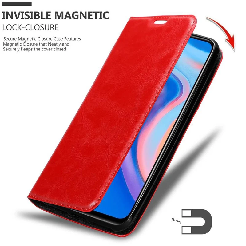Cadorabo Hülle kompatibel mit Huawei P SMART Z / Y9 PRIME 2019 / Enjoy 10 PLUS Schutzhülle mit Magnetverschluss, Standfunktion und Kartenfach