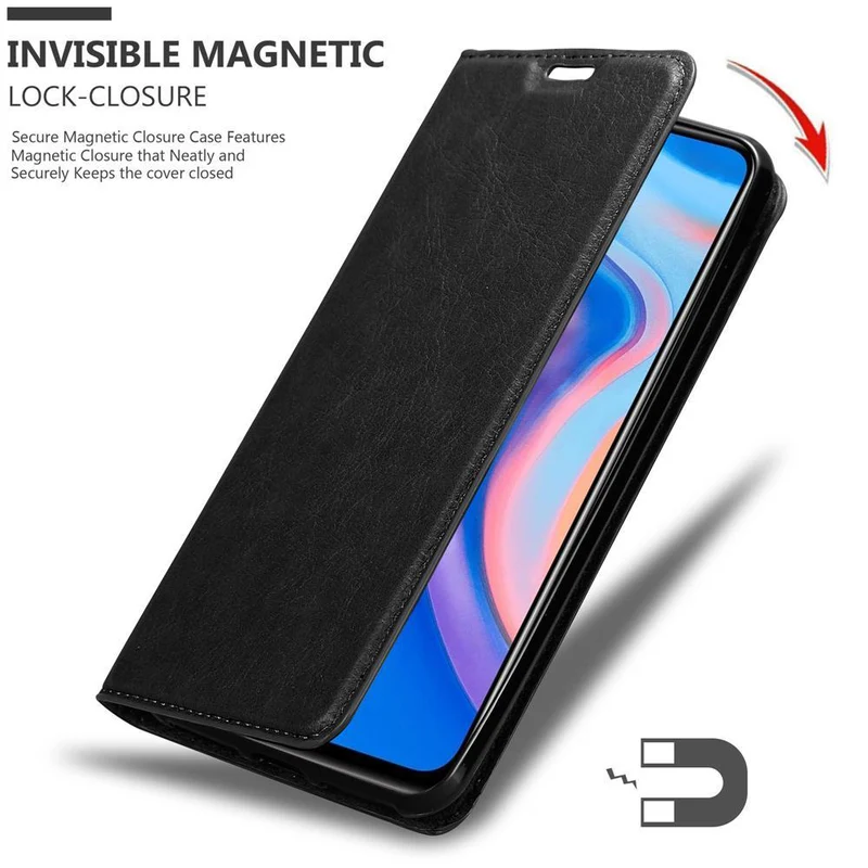 Cadorabo Hülle kompatibel mit Huawei P SMART Z / Y9 PRIME 2019 / Enjoy 10 PLUS Schutzhülle mit Magnetverschluss, Standfunktion und Kartenfach
