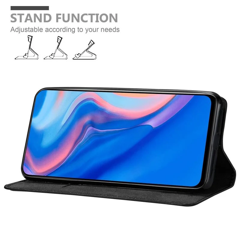 Cadorabo Hülle kompatibel mit Huawei P SMART Z / Y9 PRIME 2019 / Enjoy 10 PLUS Schutzhülle mit Magnetverschluss, Standfunktion und Kartenfach