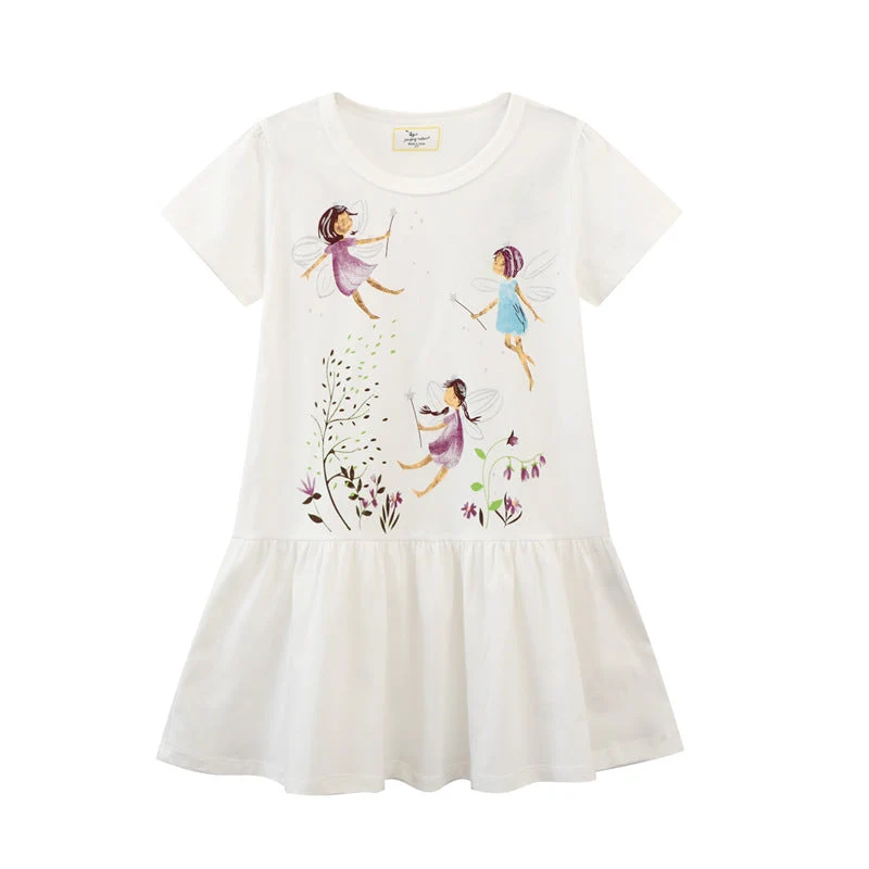 Mädchen Tüllkleid mit zauberhaftem Feenmotiv Drune