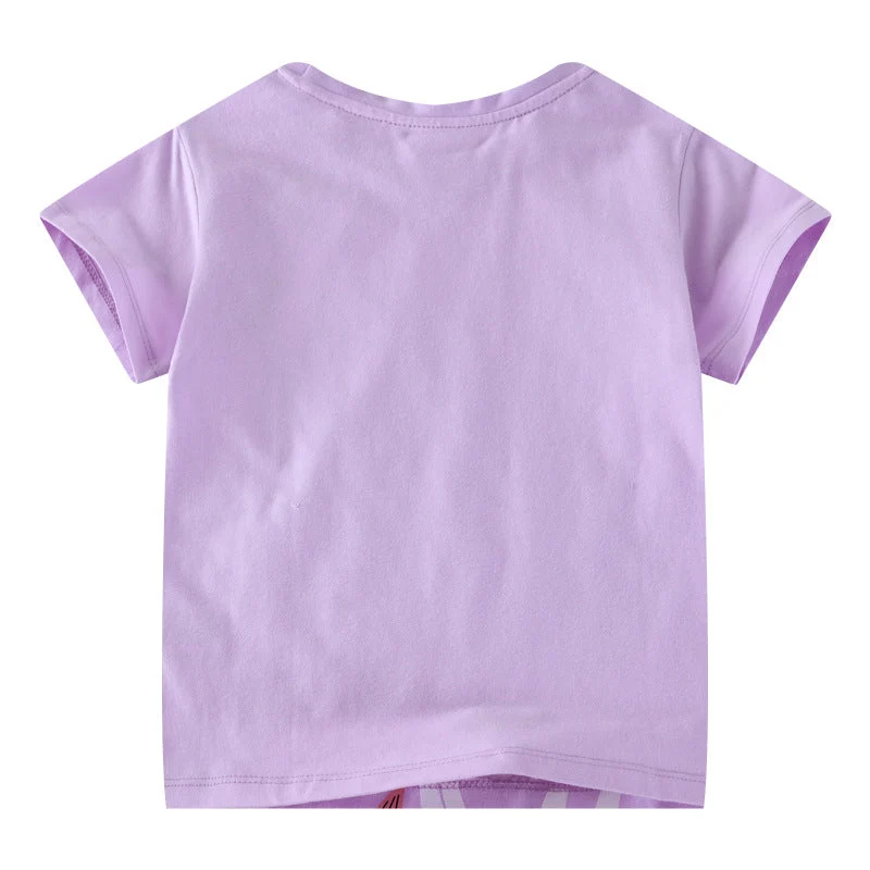 Mädchen T-Shirt mit niedlichem Einhorn-Design Drune