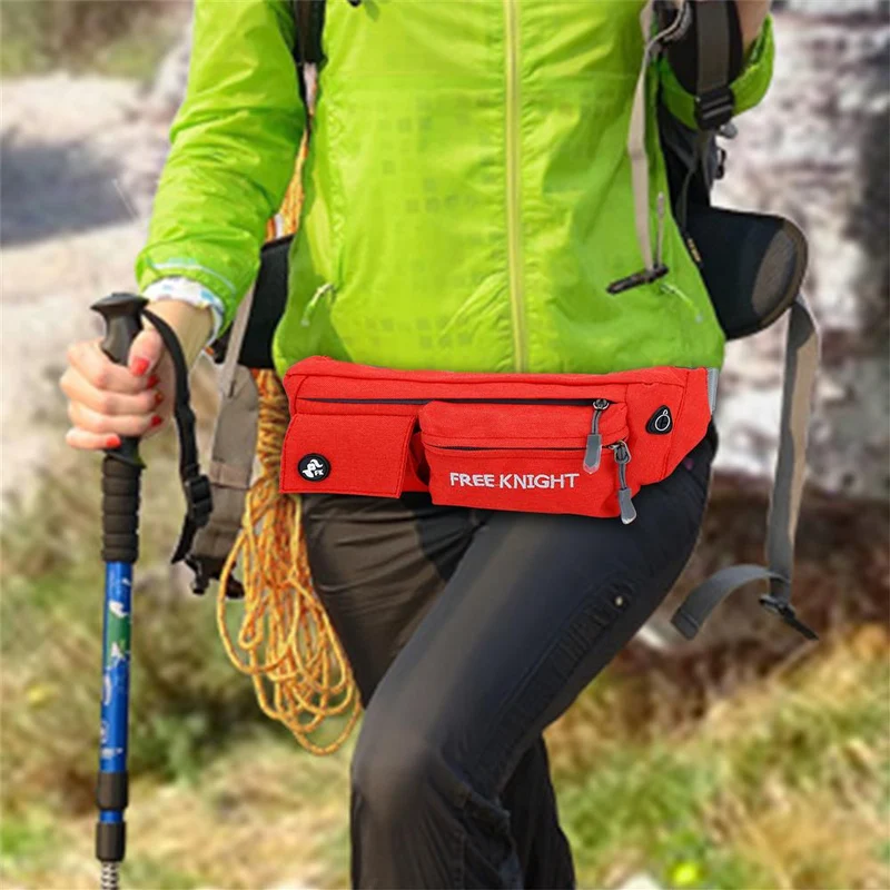 Cadorabo Bauchtasche mit 4 Fächern Längenverstellbare Wasserdichte Hüfttasche Gürteltasche Handytasche mit 4 Fächern, Reißverschluss und Kopfhörer Öffnung