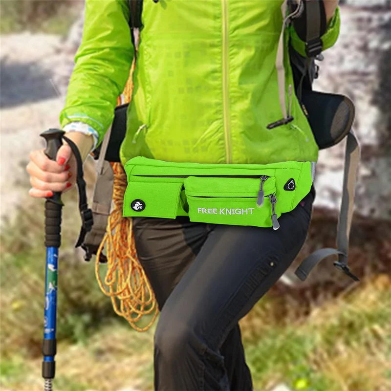 Cadorabo Bauchtasche mit 4 Fächern Längenverstellbare Wasserdichte Hüfttasche Gürteltasche Handytasche mit 4 Fächern, Reißverschluss und Kopfhörer Öffnung