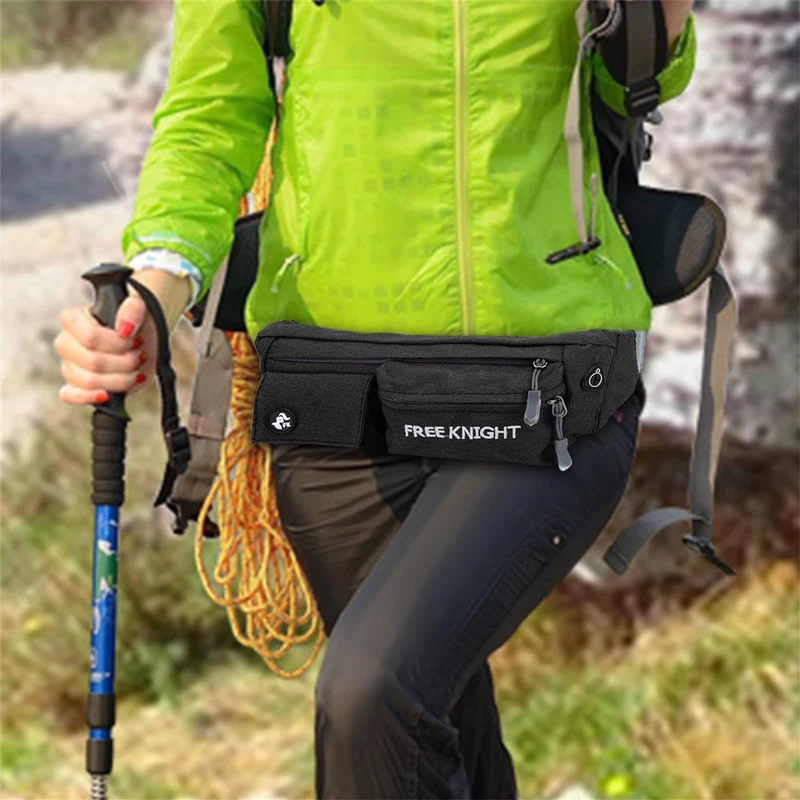 Cadorabo Bauchtasche mit 4 Fächern Längenverstellbare Wasserdichte Hüfttasche Gürteltasche Handytasche mit 4 Fächern, Reißverschluss und Kopfhörer Öffnung