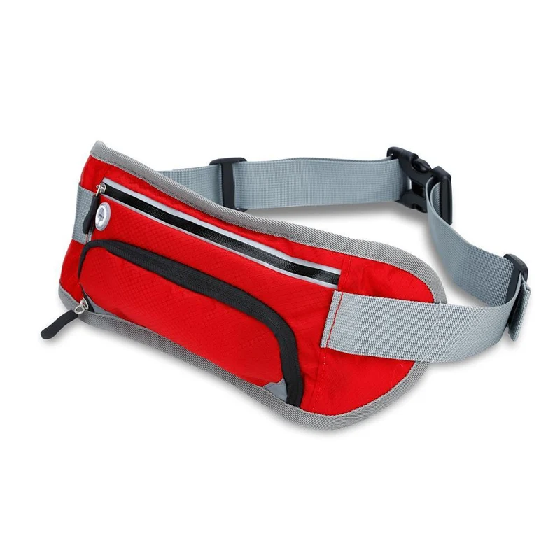 Cadorabo Sport Trinkflaschen Bauchtasche mit Reflektor Längenverstellbare Wasserdichte Reflektierende Hüfttasche Gürteltasche Handytasche mit Trinkflaschen Fach und Reißverschluss