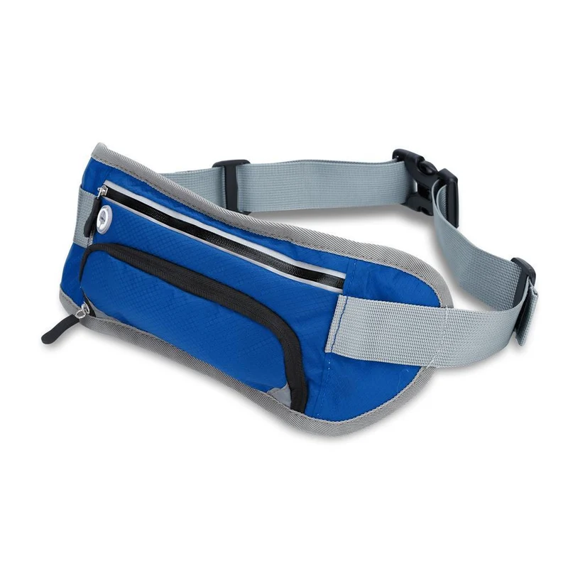 Cadorabo Sport Trinkflaschen Bauchtasche mit Reflektor Längenverstellbare Wasserdichte Reflektierende Hüfttasche Gürteltasche Handytasche mit Trinkflaschen Fach und Reißverschluss