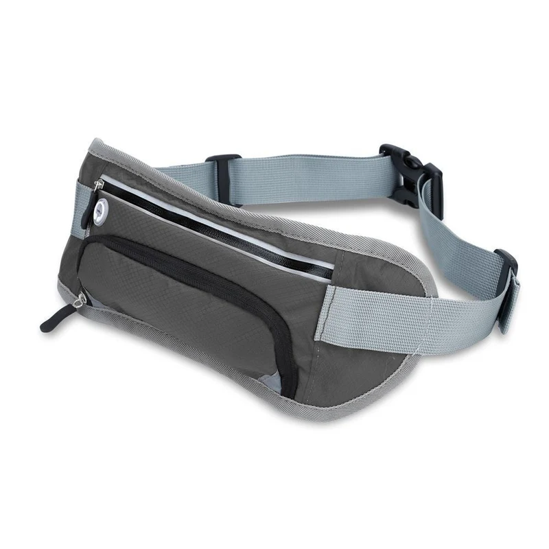 Cadorabo Sport Trinkflaschen Bauchtasche mit Reflektor Längenverstellbare Wasserdichte Reflektierende Hüfttasche Gürteltasche Handytasche mit Trinkflaschen Fach und Reißverschluss