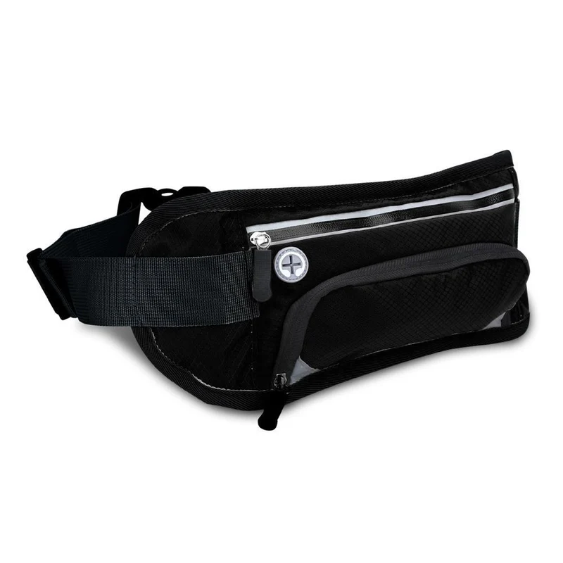 Cadorabo Sport Trinkflaschen Bauchtasche mit Reflektor Längenverstellbare Wasserdichte Reflektierende Hüfttasche Gürteltasche Handytasche mit Trinkflaschen Fach und Reißverschluss