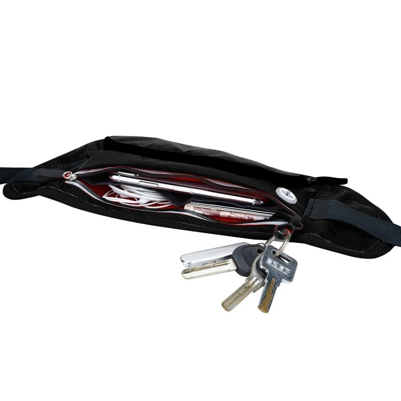 Cadorabo Sport Trinkflaschen Bauchtasche mit Reflektor Längenverstellbare Wasserdichte Reflektierende Hüfttasche Gürteltasche Handytasche mit Trinkflaschen Fach und Reißverschluss
