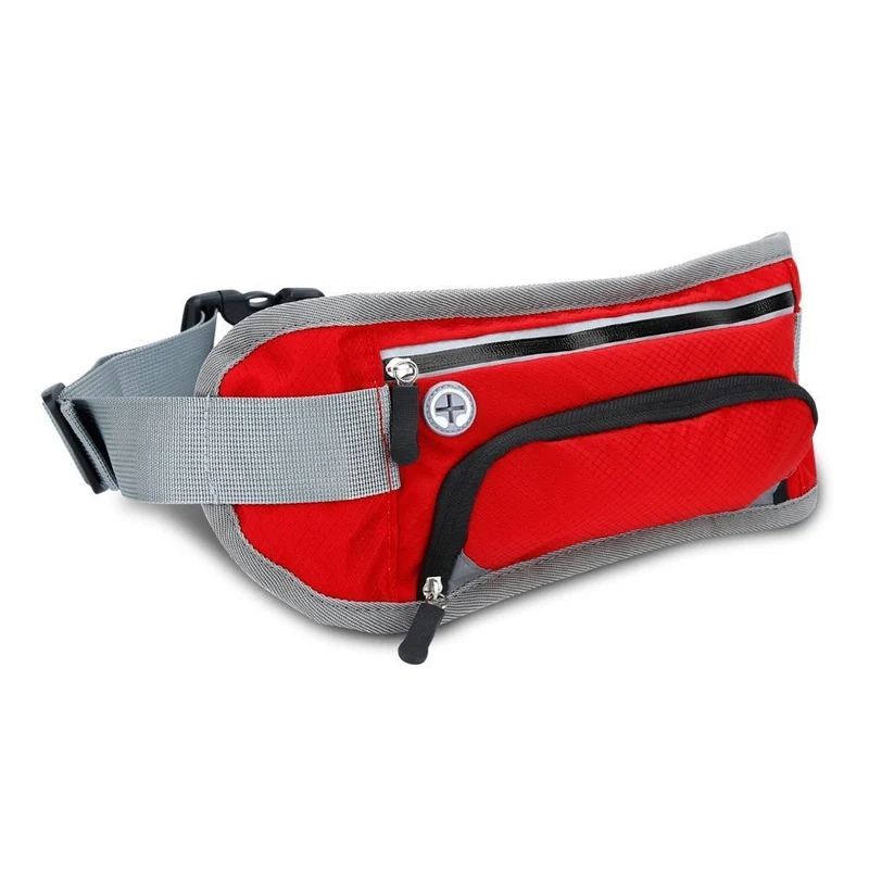 Cadorabo Sport Trinkflaschen Bauchtasche mit Reflektor Längenverstellbare Wasserdichte Reflektierende Hüfttasche Gürteltasche Handytasche mit Trinkflaschen Fach und Reißverschluss