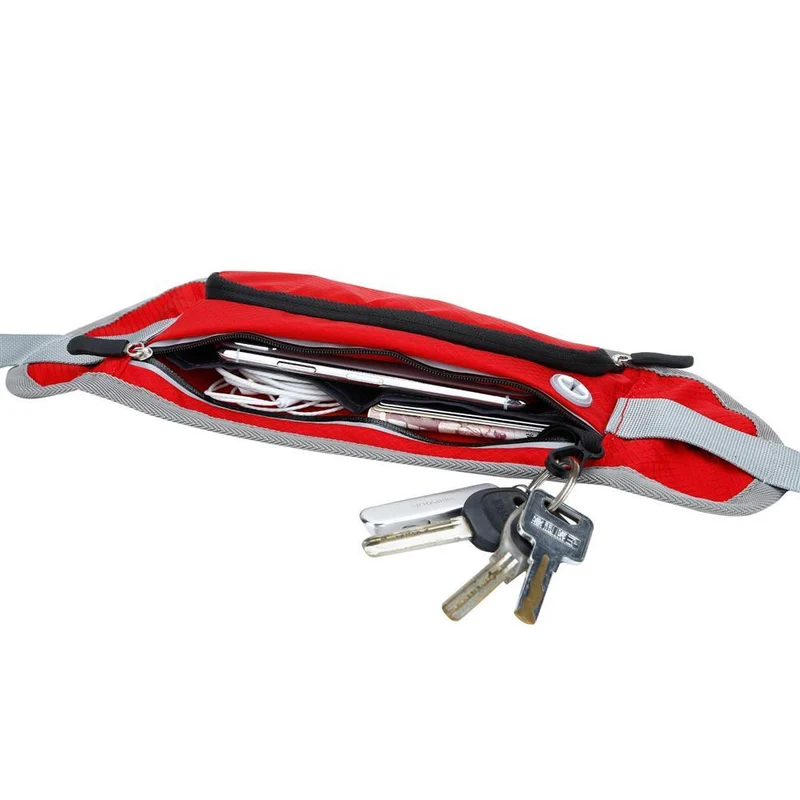 Cadorabo Sport Trinkflaschen Bauchtasche mit Reflektor Längenverstellbare Wasserdichte Reflektierende Hüfttasche Gürteltasche Handytasche mit Trinkflaschen Fach und Reißverschluss