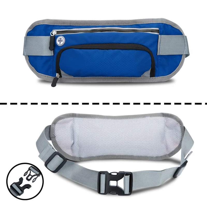 Cadorabo Sport Trinkflaschen Bauchtasche mit Reflektor Längenverstellbare Wasserdichte Reflektierende Hüfttasche Gürteltasche Handytasche mit Trinkflaschen Fach und Reißverschluss