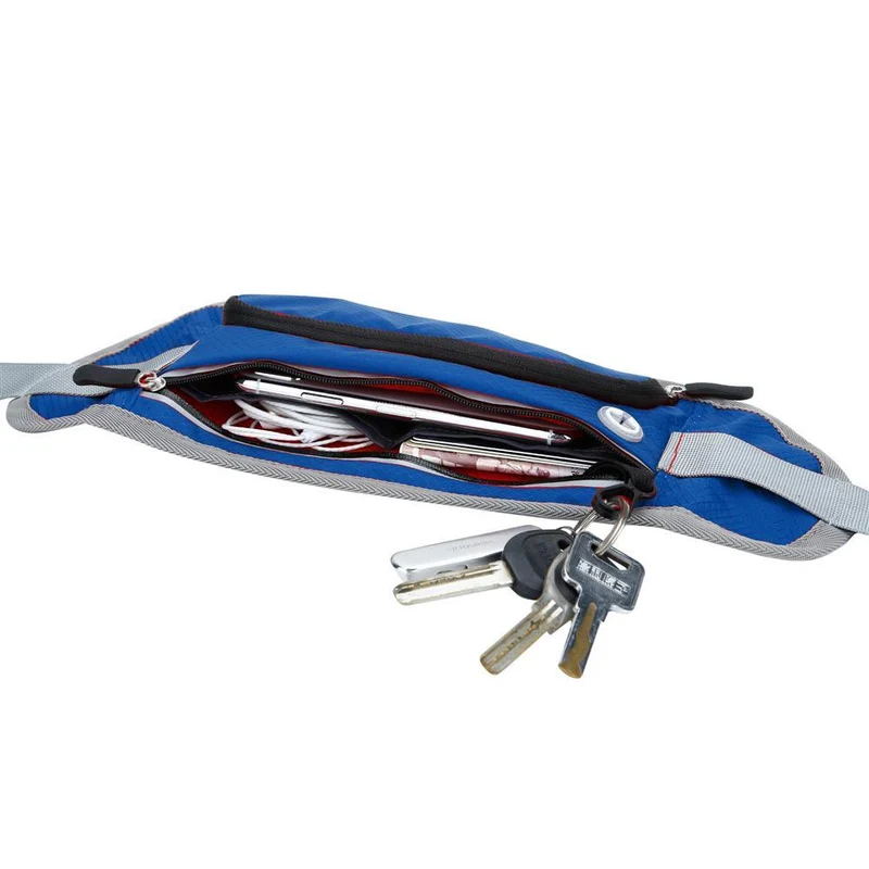 Cadorabo Sport Trinkflaschen Bauchtasche mit Reflektor Längenverstellbare Wasserdichte Reflektierende Hüfttasche Gürteltasche Handytasche mit Trinkflaschen Fach und Reißverschluss