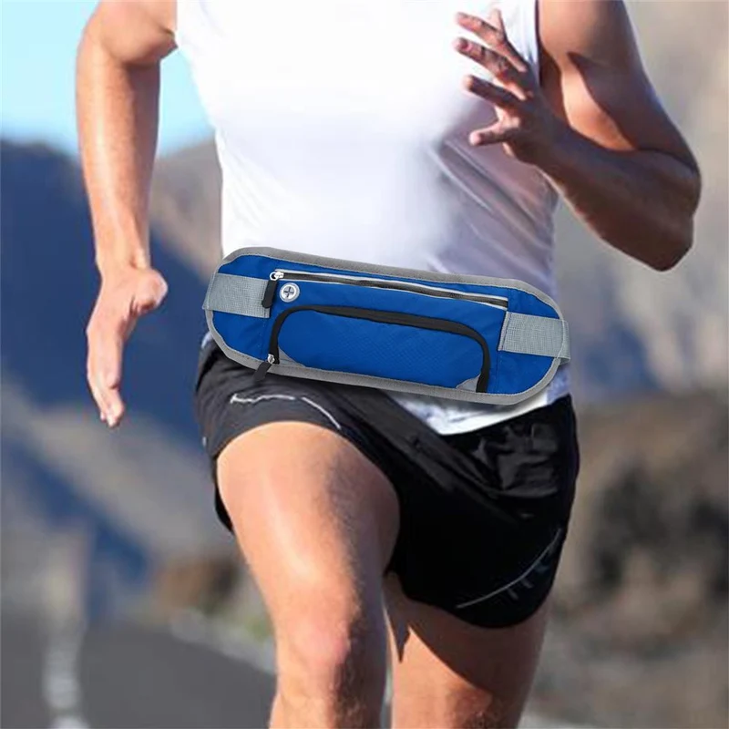 Cadorabo Sport Trinkflaschen Bauchtasche mit Reflektor Längenverstellbare Wasserdichte Reflektierende Hüfttasche Gürteltasche Handytasche mit Trinkflaschen Fach und Reißverschluss