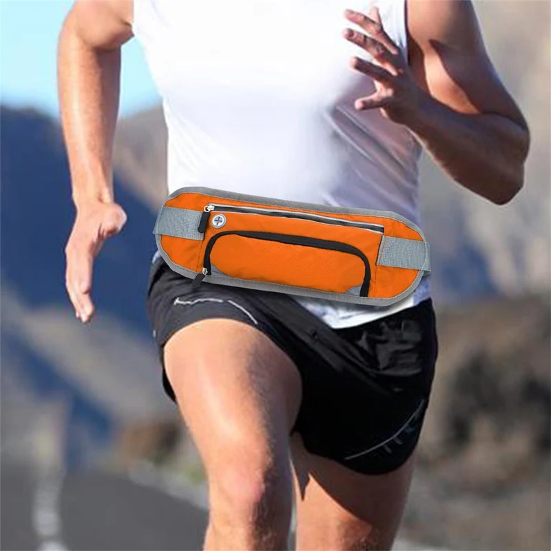 Cadorabo Sport Trinkflaschen Bauchtasche mit Reflektor Längenverstellbare Wasserdichte Reflektierende Hüfttasche Gürteltasche Handytasche mit Trinkflaschen Fach und Reißverschluss