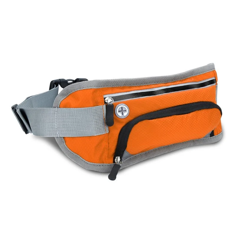 Cadorabo Sport Trinkflaschen Bauchtasche mit Reflektor Längenverstellbare Wasserdichte Reflektierende Hüfttasche Gürteltasche Handytasche mit Trinkflaschen Fach und Reißverschluss