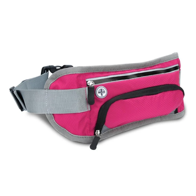 Cadorabo Sport Trinkflaschen Bauchtasche mit Reflektor Längenverstellbare Wasserdichte Reflektierende Hüfttasche Gürteltasche Handytasche mit Trinkflaschen Fach und Reißverschluss