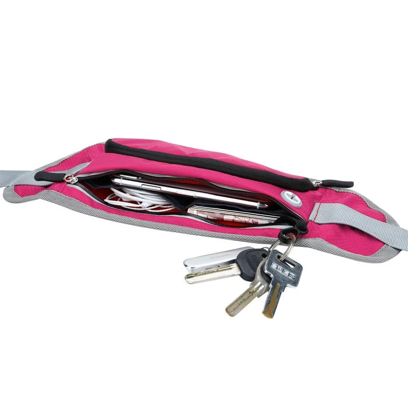 Cadorabo Sport Trinkflaschen Bauchtasche mit Reflektor Längenverstellbare Wasserdichte Reflektierende Hüfttasche Gürteltasche Handytasche mit Trinkflaschen Fach und Reißverschluss