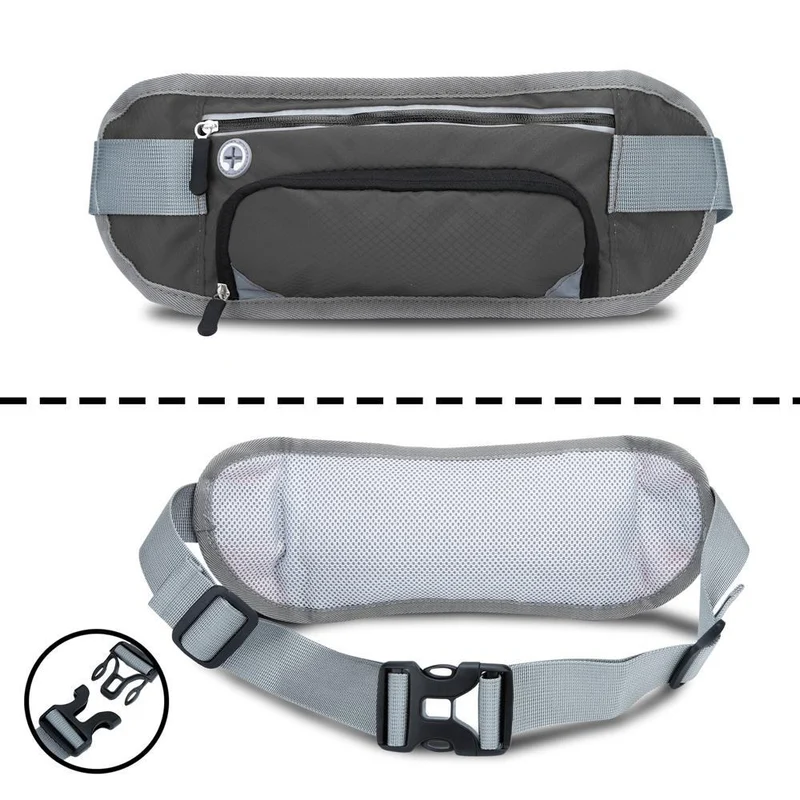 Cadorabo Sport Trinkflaschen Bauchtasche mit Reflektor Längenverstellbare Wasserdichte Reflektierende Hüfttasche Gürteltasche Handytasche mit Trinkflaschen Fach und Reißverschluss