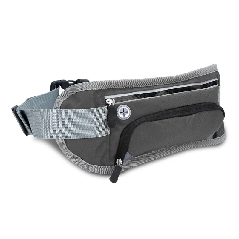 Cadorabo Sport Trinkflaschen Bauchtasche mit Reflektor Längenverstellbare Wasserdichte Reflektierende Hüfttasche Gürteltasche Handytasche mit Trinkflaschen Fach und Reißverschluss