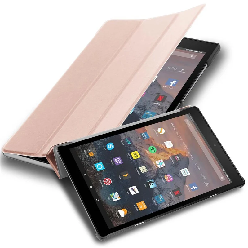 Cadorabo Tablet Hülle kompatibel mit Kindle FIRE HD 10 2017 (7. Gen.) Ultra Dünne Schutzhülle mit Auto Wake Up und Standfunktion