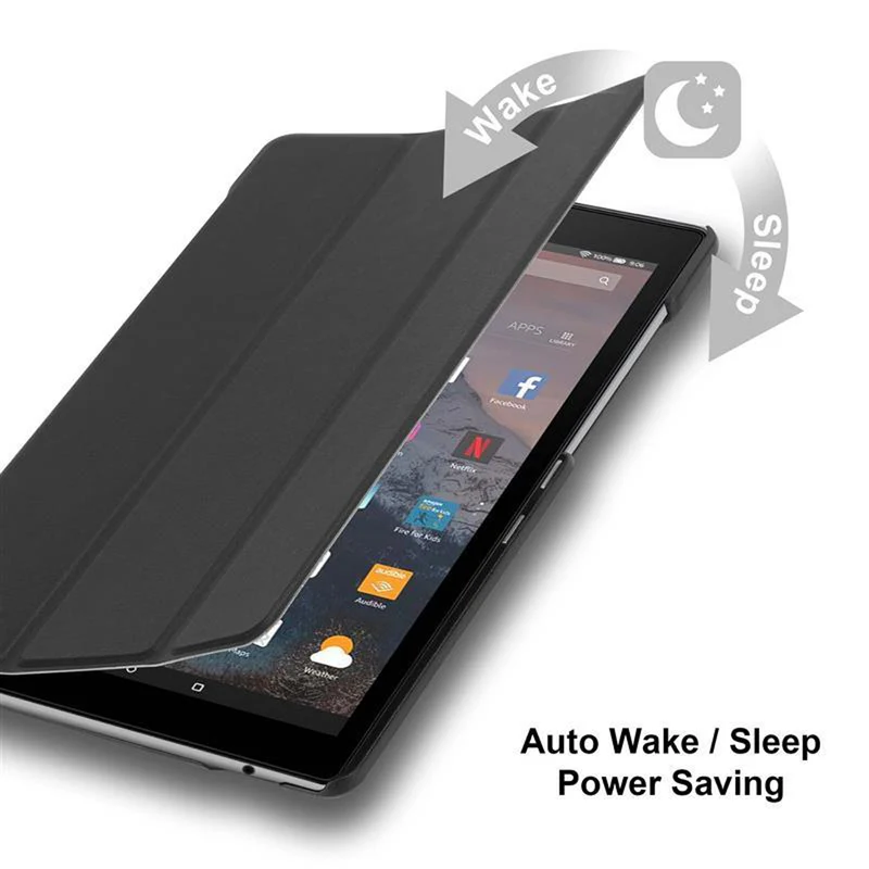 Cadorabo Tablet Hülle kompatibel mit Kindle FIRE HD 10 2017 (7. Gen.) Ultra Dünne Schutzhülle mit Auto Wake Up und Standfunktion