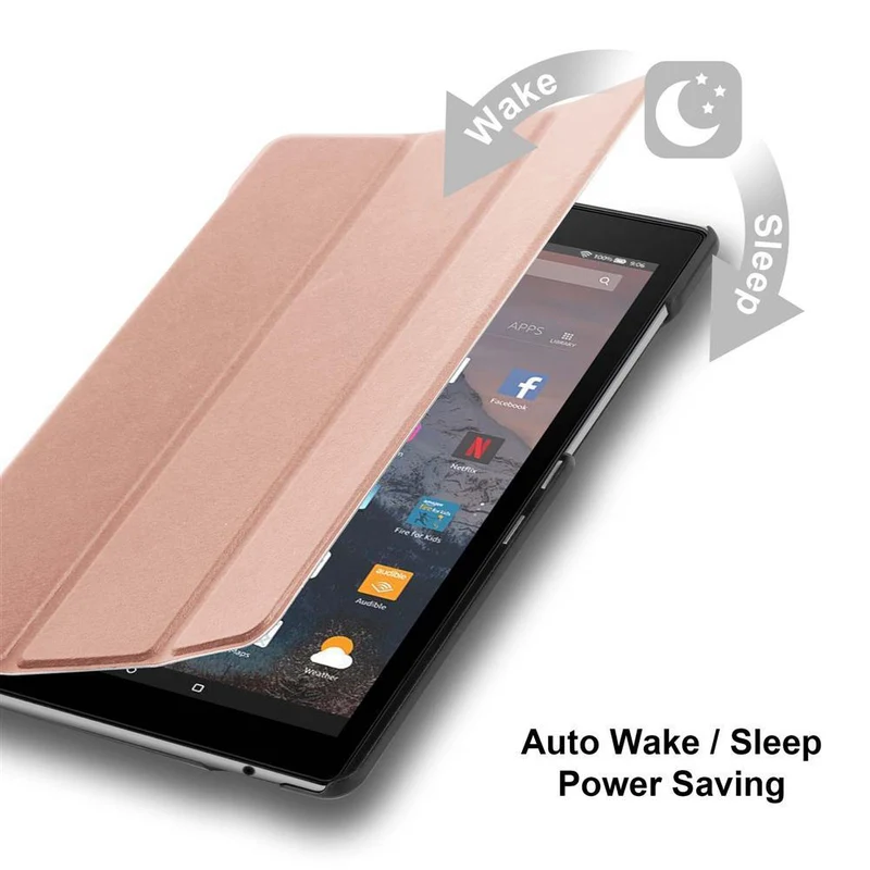 Cadorabo Tablet Hülle kompatibel mit Kindle FIRE HD 10 2017 (7. Gen.) Ultra Dünne Schutzhülle mit Auto Wake Up und Standfunktion