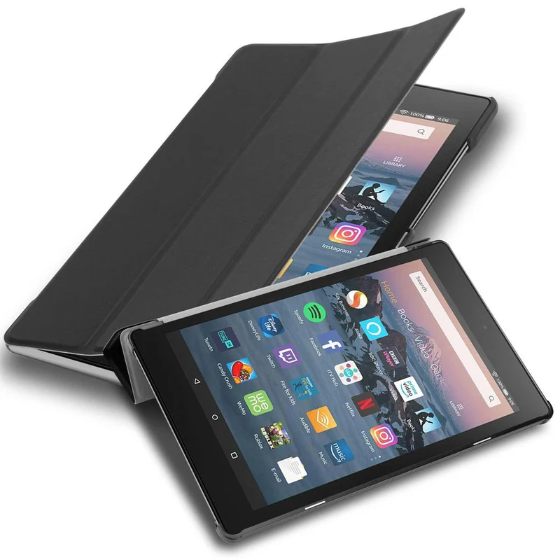 Cadorabo Tablet Hülle kompatibel mit Kindle FIRE HD 8 2017 / 2018 (7. und 8. Gen.) Ultra Dünne Schutzhülle mit Auto Wake Up und Standfunktion