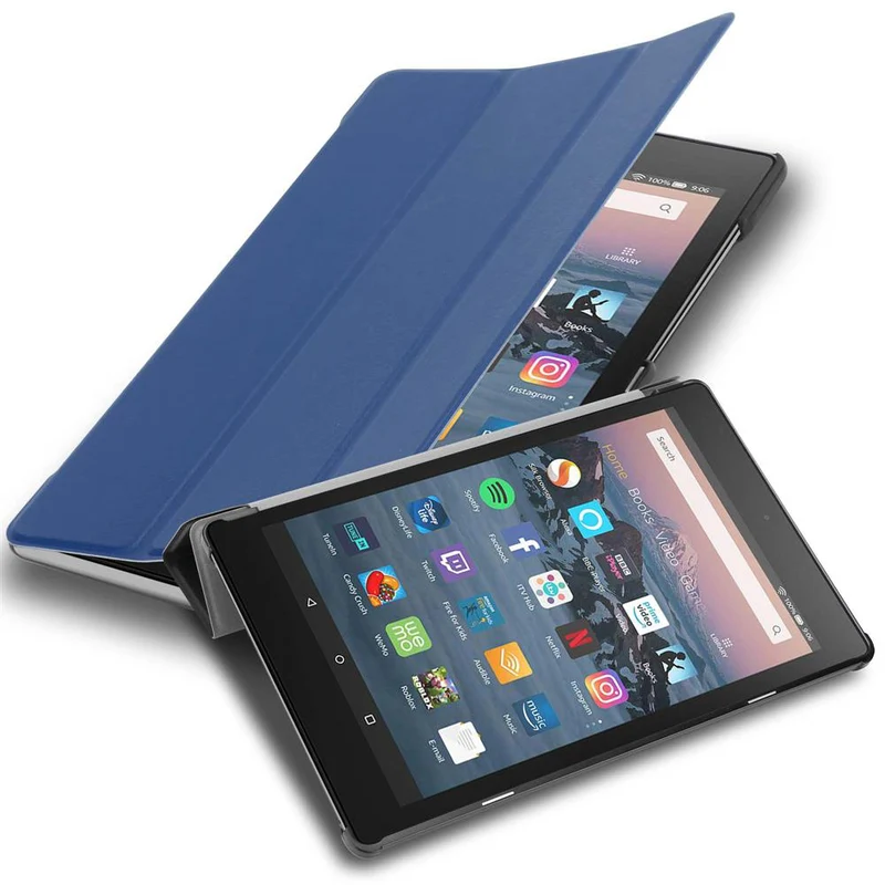Cadorabo Tablet Hülle kompatibel mit Kindle FIRE HD 8 2017 / 2018 (7. und 8. Gen.) Ultra Dünne Schutzhülle mit Auto Wake Up und Standfunktion