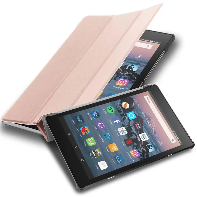 Cadorabo Tablet Hülle kompatibel mit Kindle FIRE HD 8 2017 / 2018 (7. und 8. Gen.) Ultra Dünne Schutzhülle mit Auto Wake Up und Standfunktion