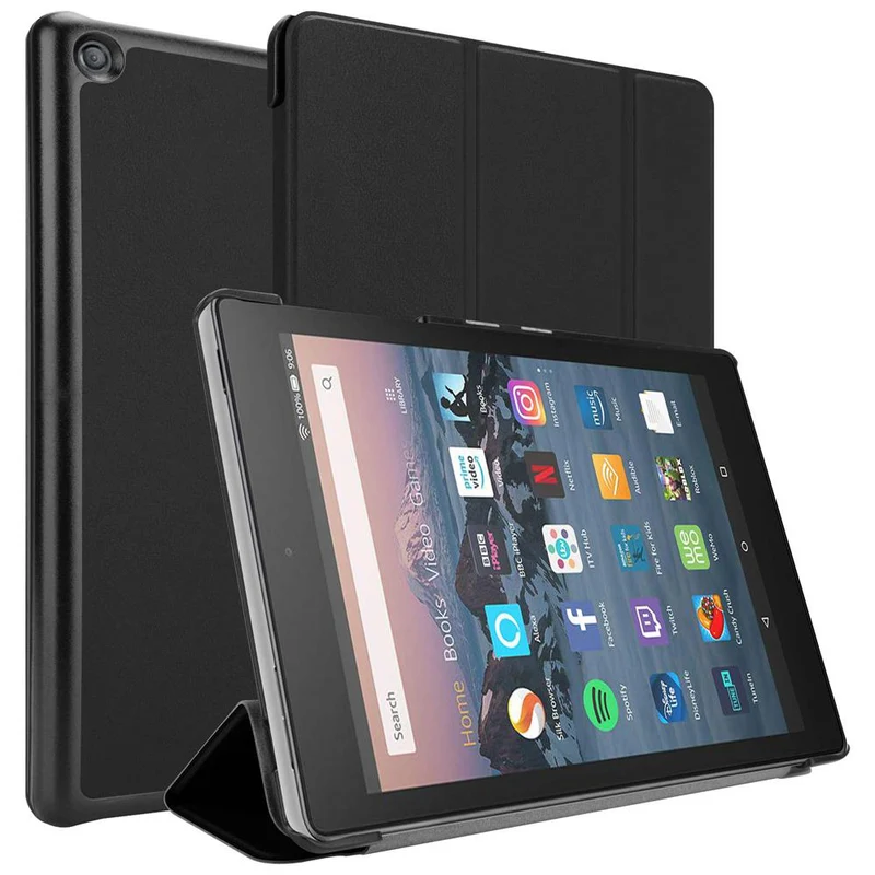 Cadorabo Tablet Hülle kompatibel mit Kindle FIRE HD 8 2017 / 2018 (7. und 8. Gen.) Ultra Dünne Schutzhülle mit Auto Wake Up und Standfunktion