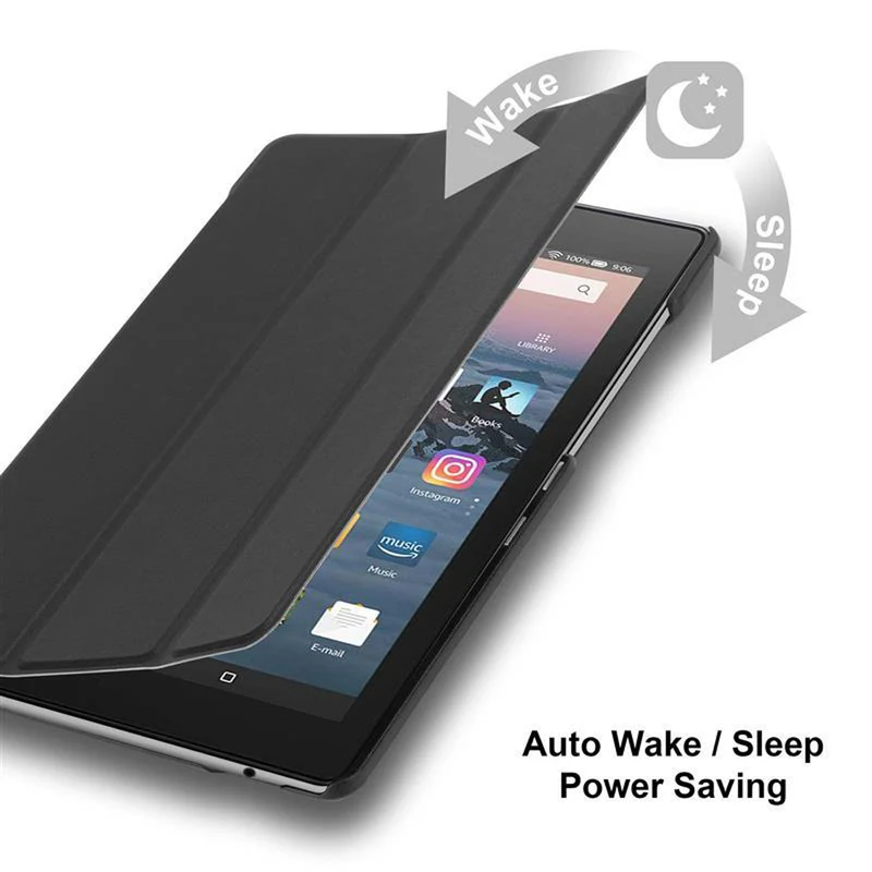 Cadorabo Tablet Hülle kompatibel mit Kindle FIRE HD 8 2017 / 2018 (7. und 8. Gen.) Ultra Dünne Schutzhülle mit Auto Wake Up und Standfunktion