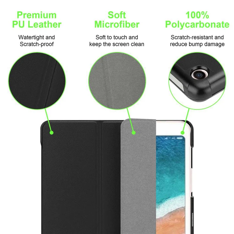 Cadorabo Tablet Hülle kompatibel mit Xiaomi Mi Pad 4 PLUS (10.1 Zoll) Ultra Dünne Schutzhülle mit Auto Wake Up und Standfunktion