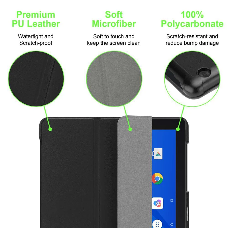Cadorabo Tablet Hülle kompatibel mit Lenovo Tab M10 (10.1 Zoll) TB-X505F Ultra Dünne Schutzhülle OHNE Auto Wake Up und Standfunktion